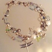 Silver Dragonfly Strands bracelet
